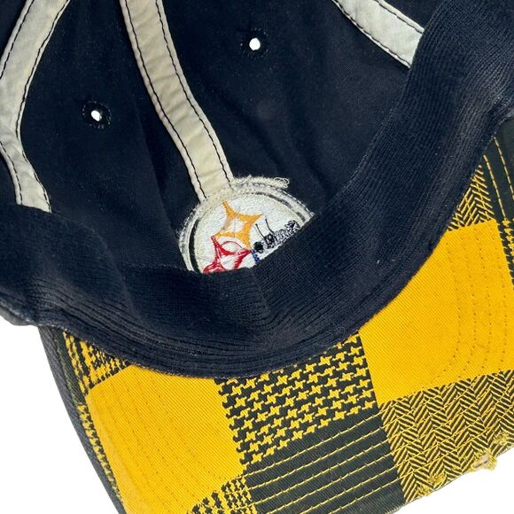 Distressed Pittsburgh Steelers Hat Cap Flex Fitted L/XL Black Old Orchard Beach - Picture 5 of 14